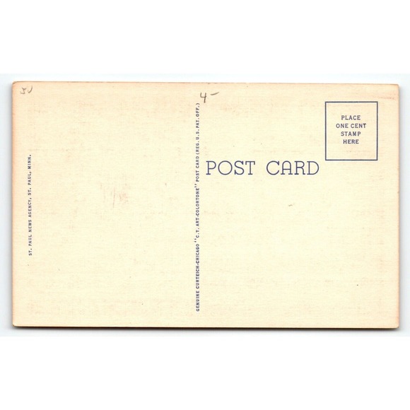 Greetings From St. Paul Minnesota Large Letter Postcard Linen Vintage Curt Teich - Picture 2 of 2